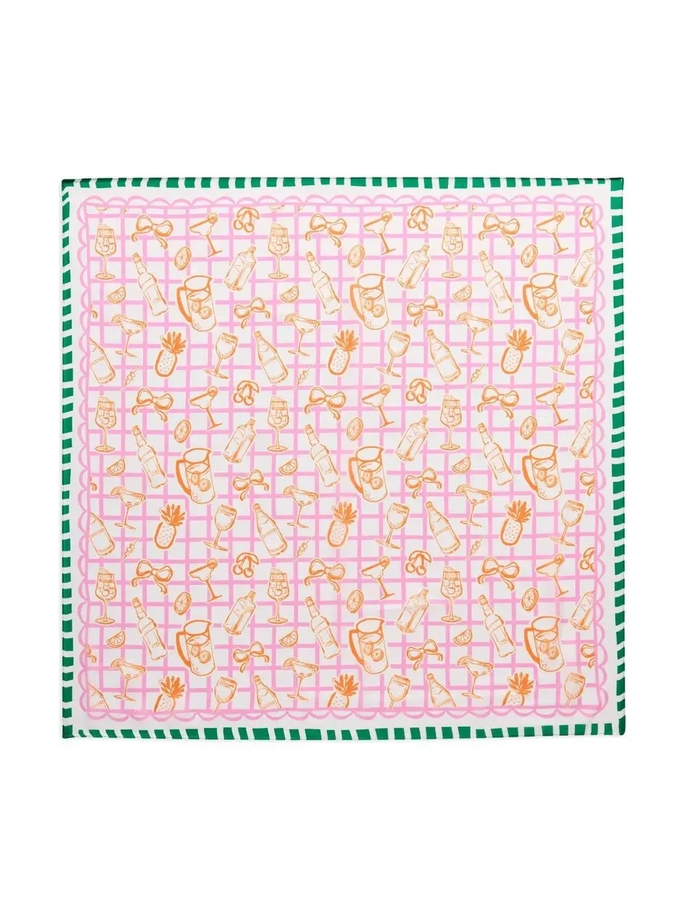 Spritz Orange Polyester Silk Scarf